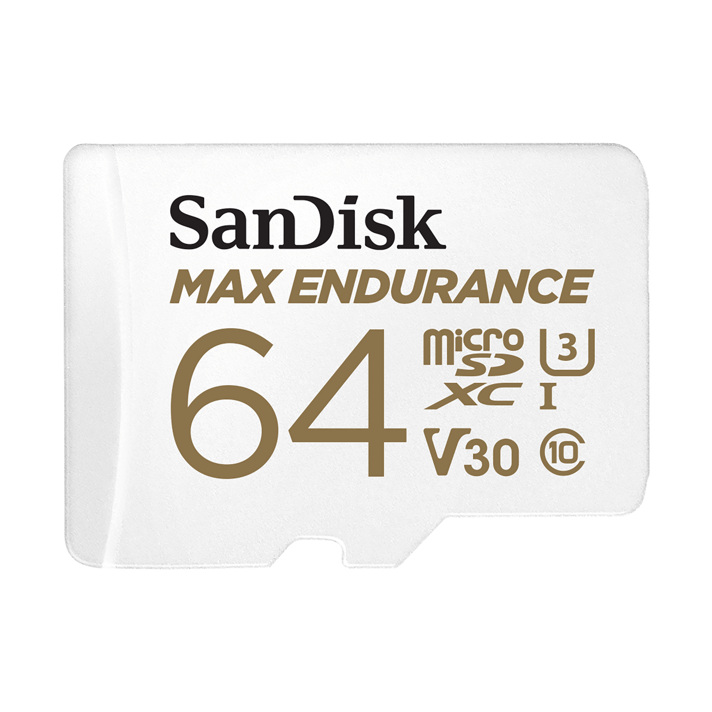 Karta pamięci microSDXC SanDisk MAX Endurance, 64Gb, Klasa 10 / UHS-1 U3, Z adapterem SDSQQVR-064G-GN6IA