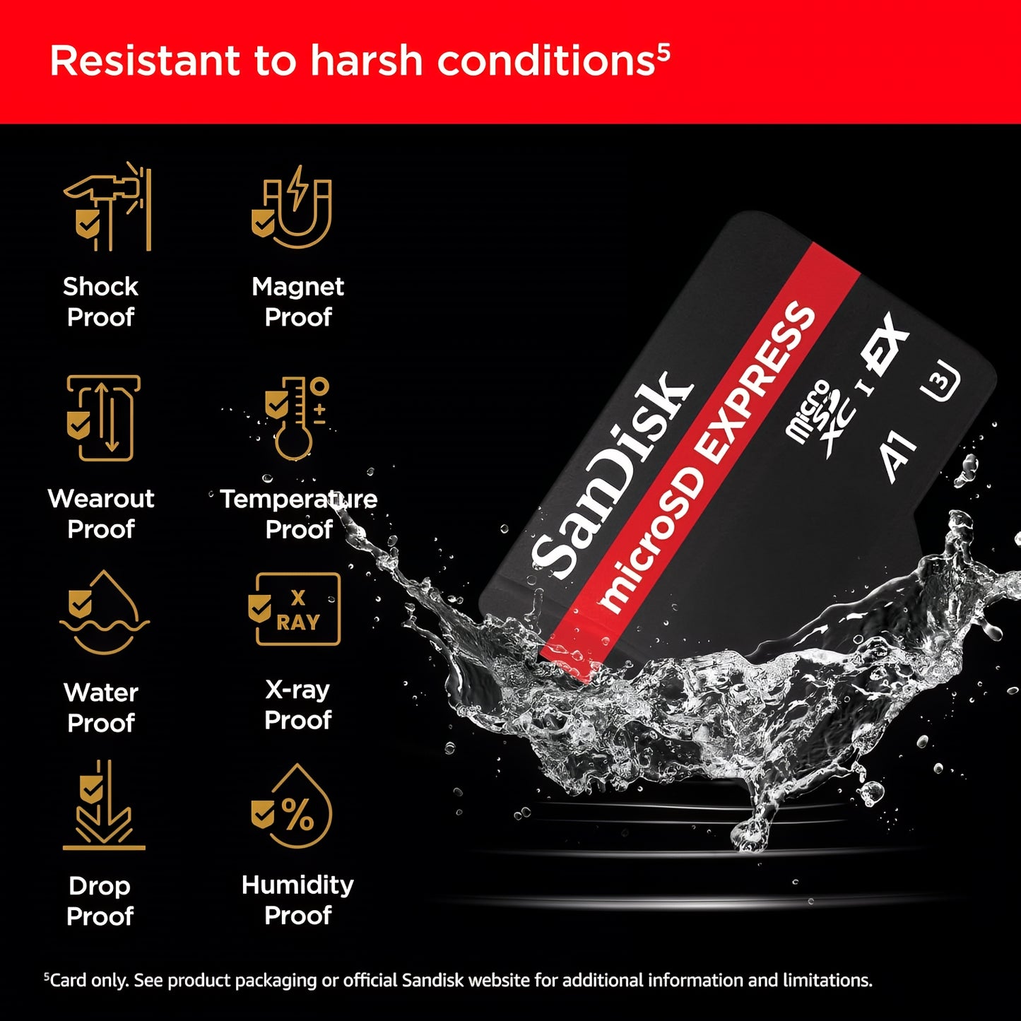 Karta pamięci microSDXC SanDisk Express, 128Gb, Klasa 10 / UHS-1 U3 SDSQXFN-128G-GN4NN