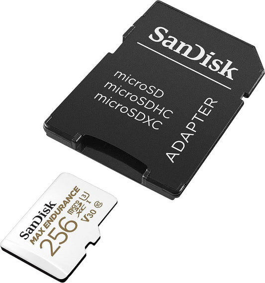Karta pamięci microSDXC SanDisk MAX Endurance, 256Gb, Klasa 10 / UHS-1 U3, Z adapterem SDSQQVR-256G-GN6IA
