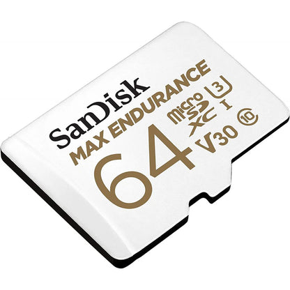 Karta pamięci microSDXC SanDisk MAX Endurance, 64Gb, Klasa 10 / UHS-1 U3, Z adapterem SDSQQVR-064G-GN6IA