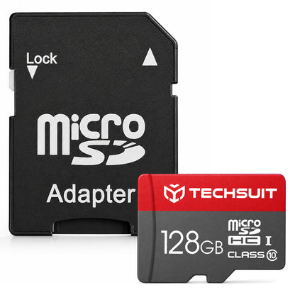 Techsuit THCM26 microSDXC Memory Card, 128GB, Class 10, With Adapter