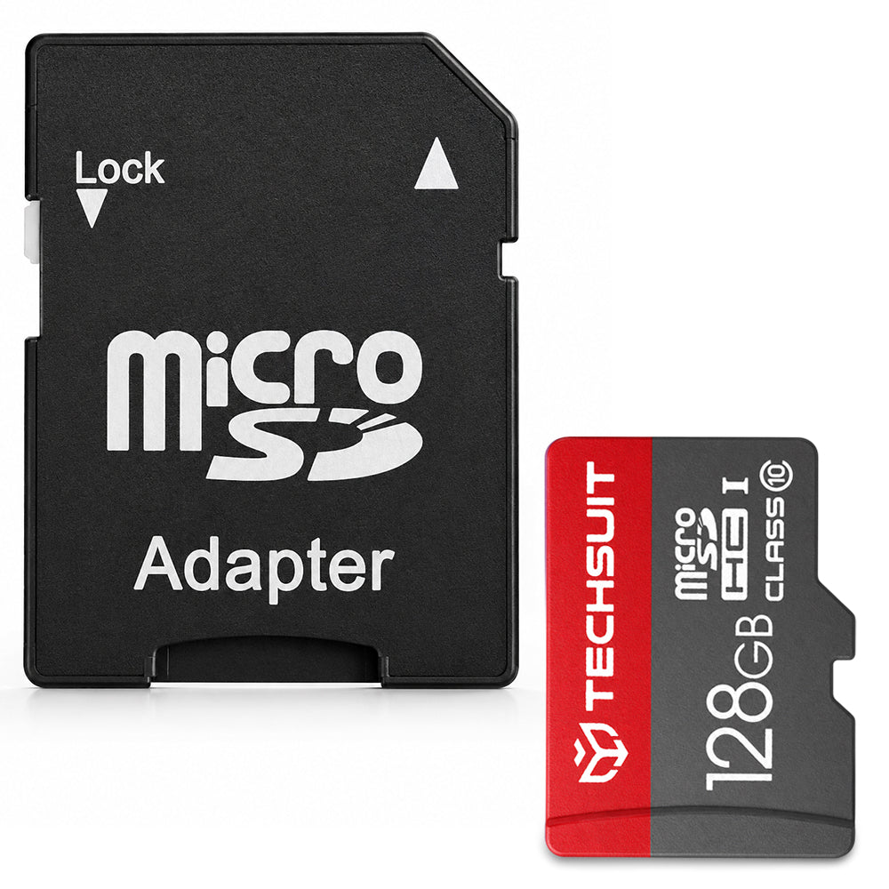 Techsuit THCM26 microSDXC Memory Card, 128GB, Class 10, With Adapter