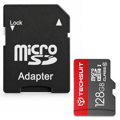 Techsuit THCM26 microSDXC Memory Card, 128GB, Class 10, With Adapter