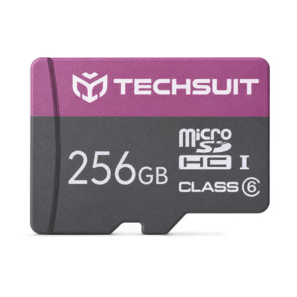 Techsuit THCM27 microSDXC Memory Card, 256GB, Class 6, With Adapter