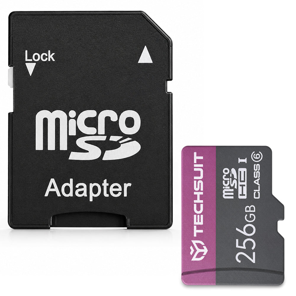 Techsuit THCM27 microSDXC Memory Card, 256GB, Class 6, With Adapter
