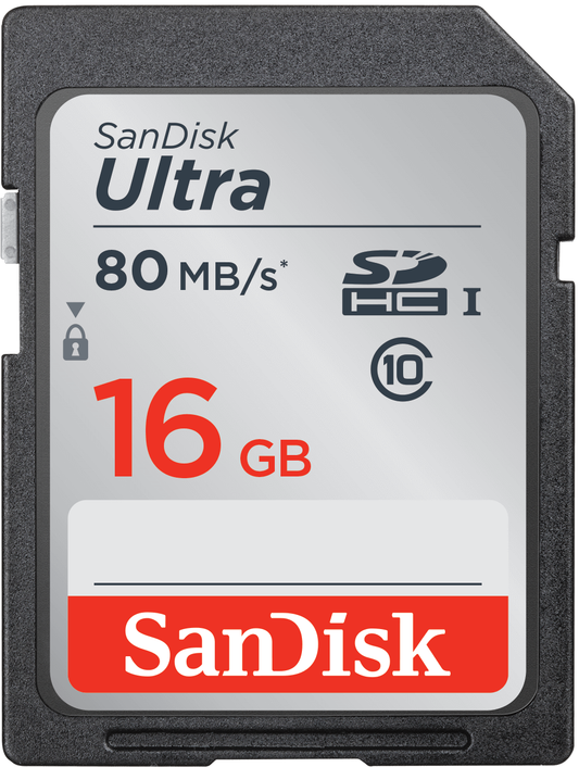Karta pamięci SDHC SanDisk Ultra, 16GB, Klasa 10 SDSDUNC-016G-GN6IN