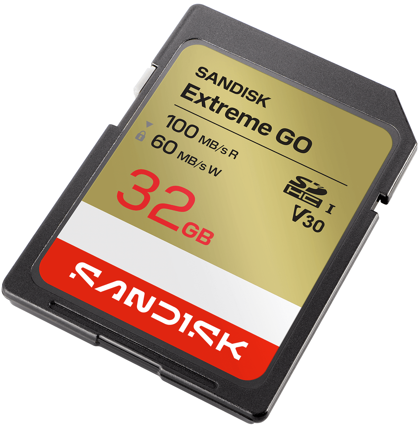 SanDisk Extreme Go SDHC Memory Card, 32GB, Class 10 / UHS-1 U1 SDSDXGN-032G-GNCIN