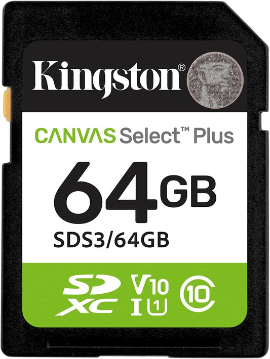 Karta pamięci SDXC Kingston Canvas Select Plus, 64Gb, Klasa 10 / UHS-1 U1 SDS3/64GB