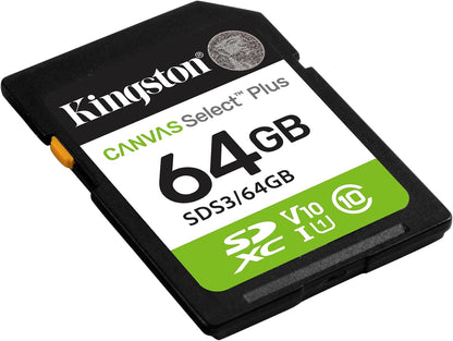 Karta pamięci SDXC Kingston Canvas Select Plus, 64Gb, Klasa 10 / UHS-1 U1 SDS3/64GB