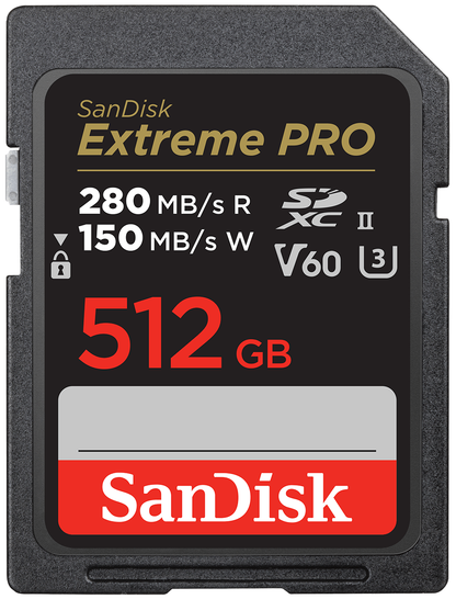 Karta pamięci SDXC SanDisk Extreme Pro, 512GB, Klasa 10 / UHS-2 U3 SDSDXEP-512G-GN4IN