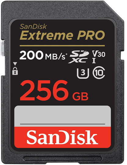SDXC Memory Card SanDisk Extreme Pro, 256GB, Class 10 / UHS-1 U3 SDSDXXD-256G-GN4IN