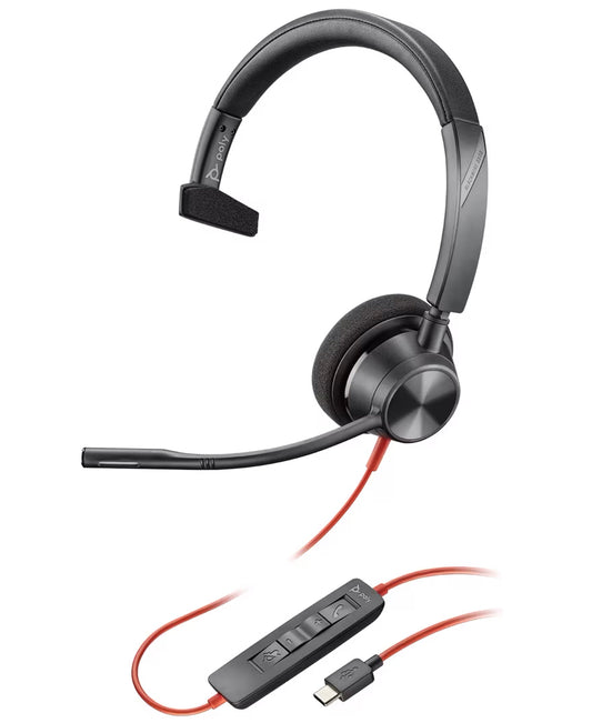Słuchawki Call Center USB-C HP Poly Blackwire C3310, czarne 8X215AA