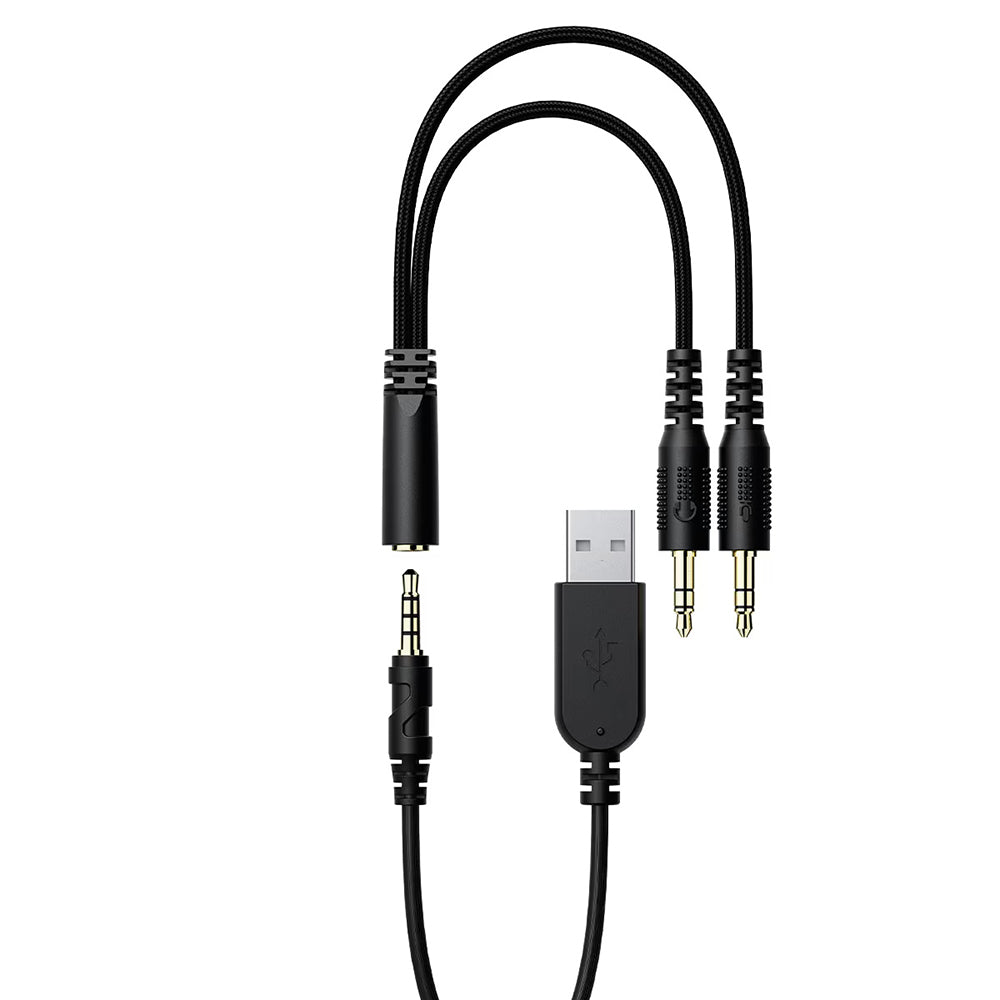 Słuchawki gamingowe 3,5 mm Acefast H16, RGB, 2m, czarne
