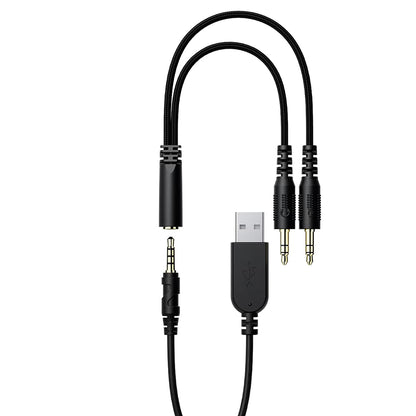 Słuchawki gamingowe 3,5 mm Acefast H16, RGB, 2m, czarne