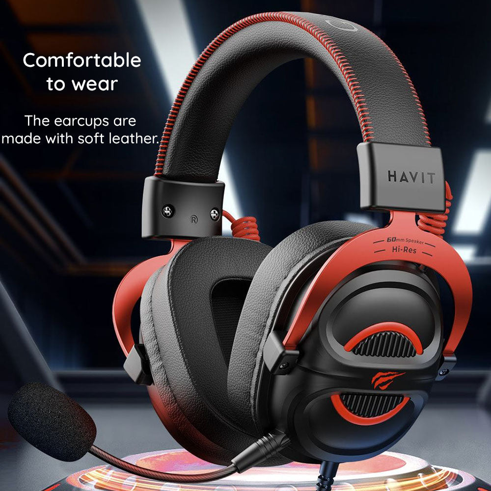 HAVIT H2002E Pro 3.5mm Gaming Headphones, 2m, Black