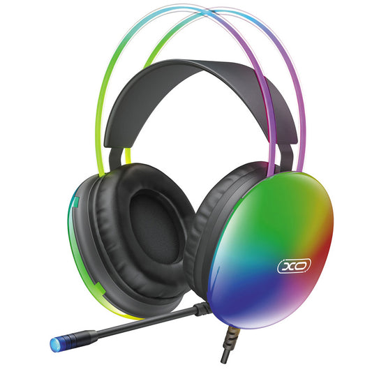 Słuchawki Gamingowe 3.5mm XO Design GE11, RGB, Czarne