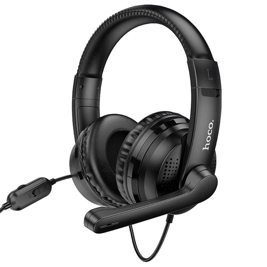 Słuchawki Gamingowe 3.5mm HOCO W103, Czarne