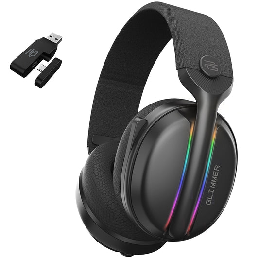 Słuchawki Gamingowe Bezprzewodowe Proove Glimmer, RGB, BT / Wi-FI / Przewodowe, Czarne WHGL00022001