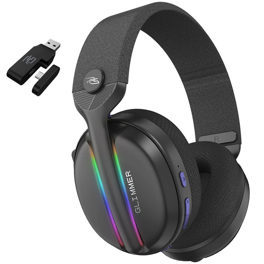 Słuchawki Gamingowe Wireless Proove Glimmer, RGB, BT / Wi-Fi / Przewodowe, Czarne Fioletowe WHGL00022016