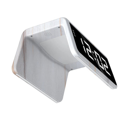 Zegar cyfrowy HAVIT W320 z ładowaniem bezprzewodowym QI, Biały