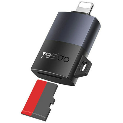 Lightning Card Reader Yesido GS38, microSD, Gray