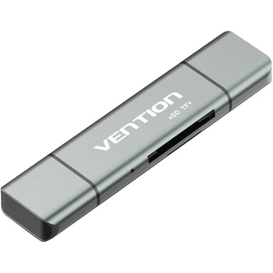 Czytnik kart USB / USB-C / microUSB Vention, SD - microSD, Szary CCJH0