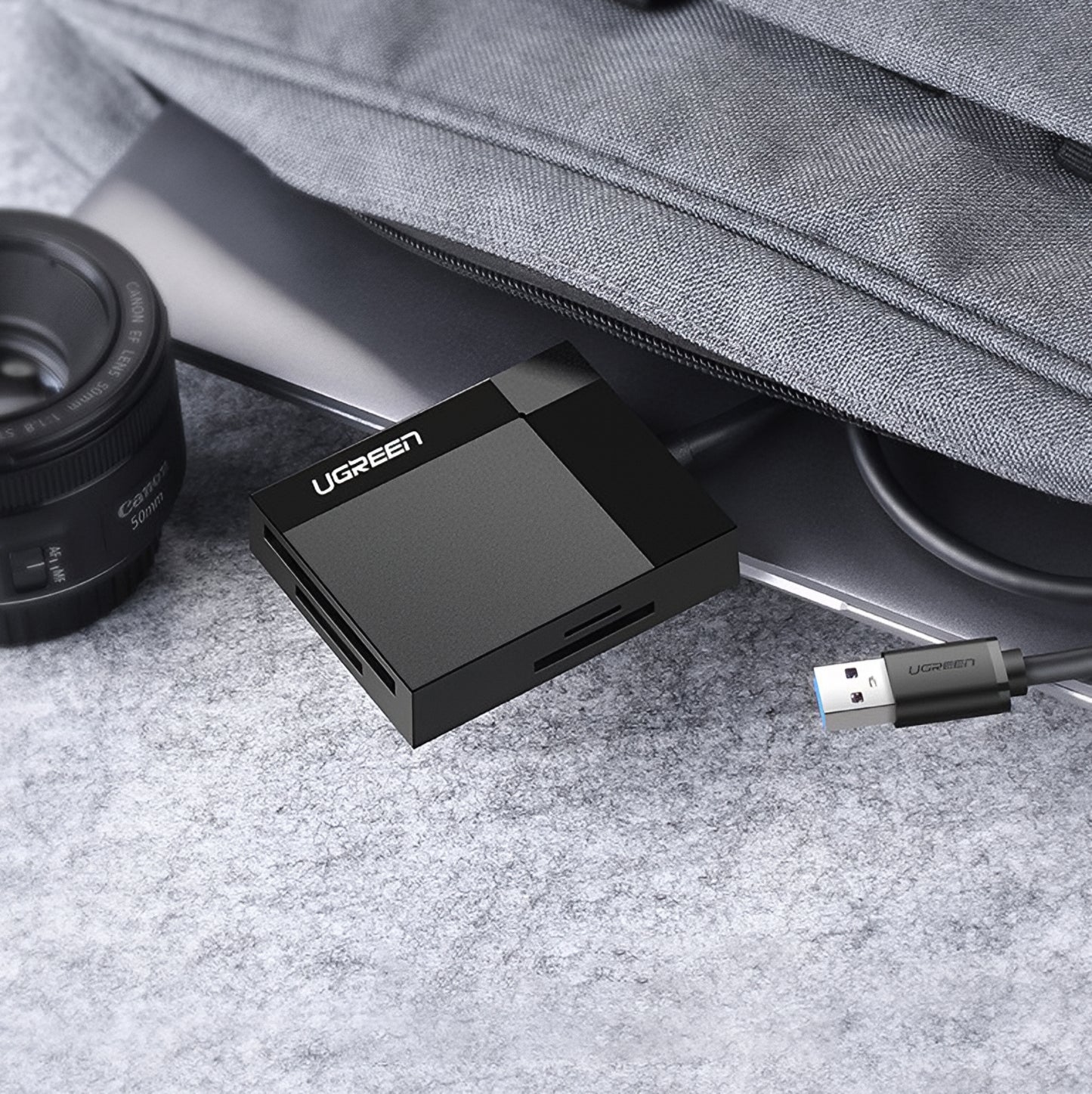 Czytnik kart USB 3.0 UGREEN CR125, SD - microSD - CF - MS, Czarny