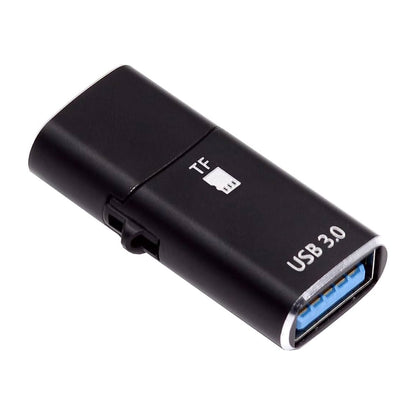 Czytnik kart USB-C Techsuit AluVoltX, USB-A (OTG) - microSD, Czarny