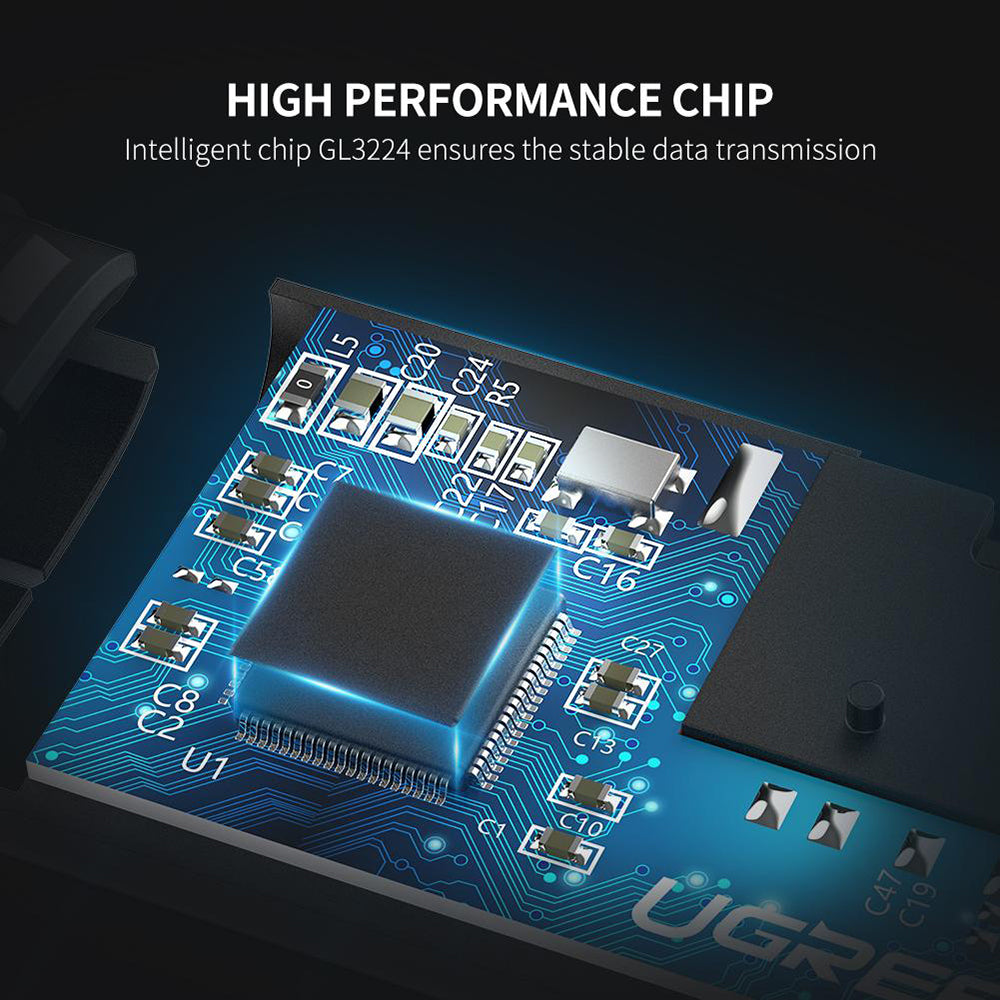 Czytnik kart USB-C UGREEN CM184, SD - microSD, Szary