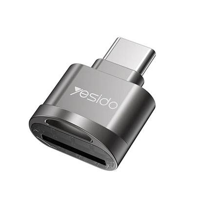 Czytnik kart USB-C Yesido GS19, USB-A (OTG) - microSD, Szary