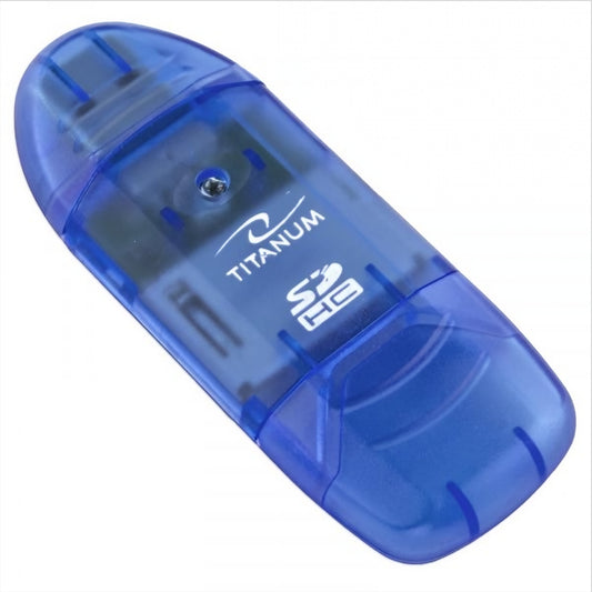 Czytnik kart USB Esperanza Titanum TA101B, SD, Niebieski