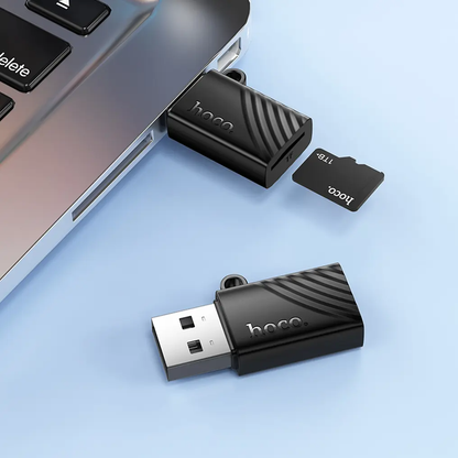 USB Card Reader HOCO HB53, microSD, Black