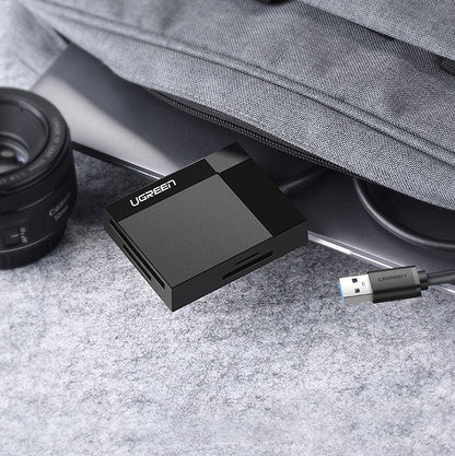 Czytnik kart USB 3.0 UGREEN CR125, SD - microSD - CF - MS, Czarny