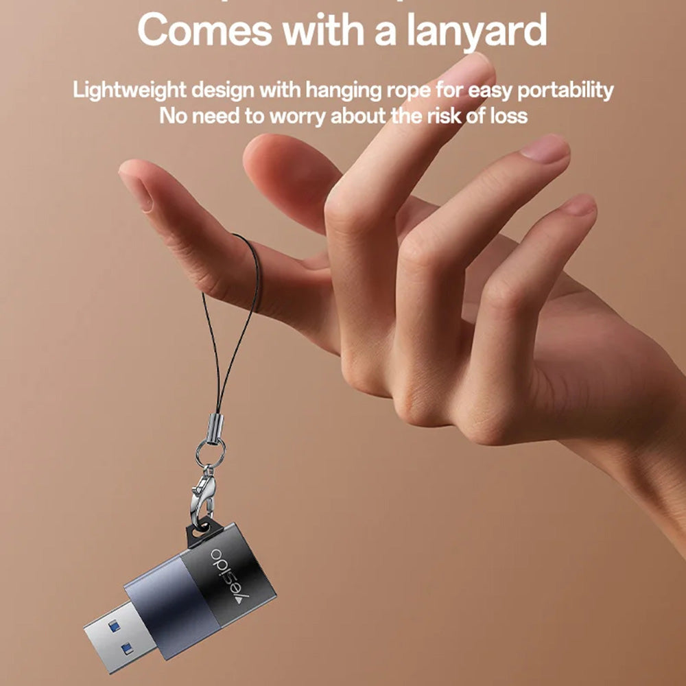 Czytnik kart USB Yesido GS36, microSD, Czarny