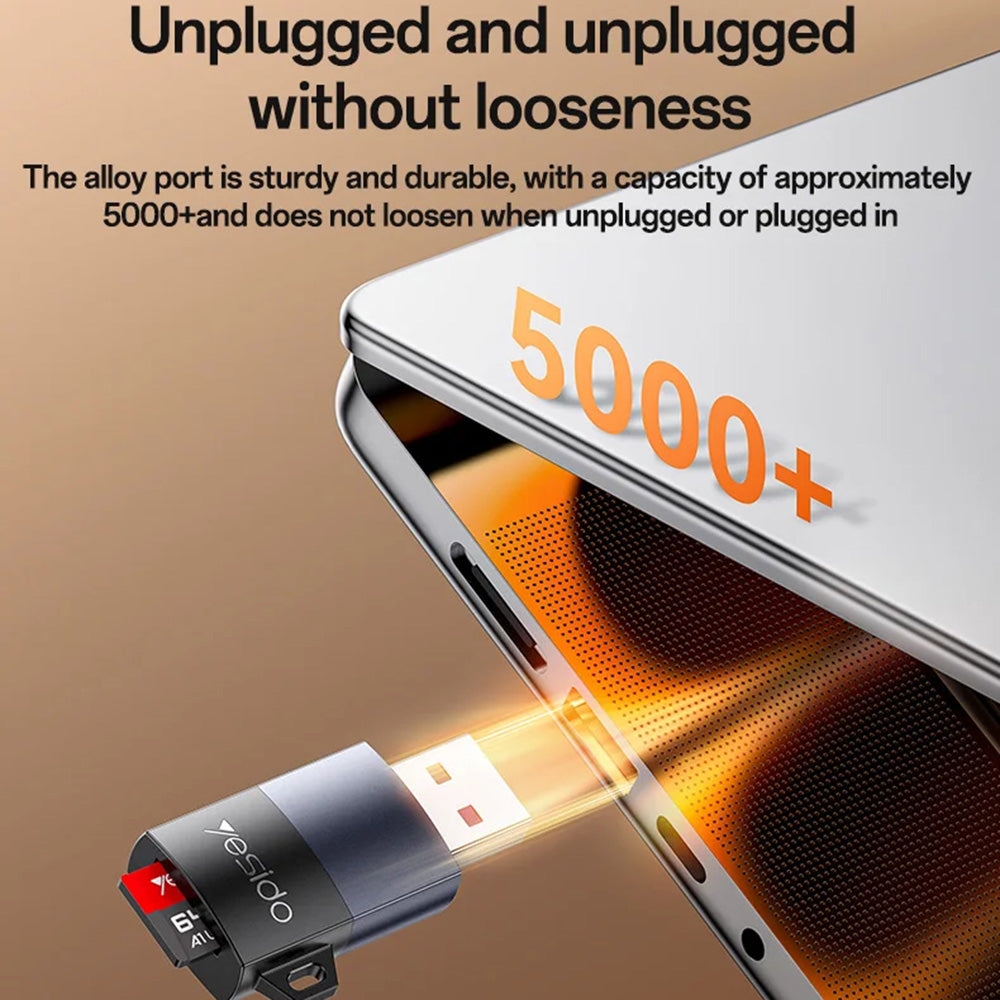 Czytnik kart USB Yesido GS36, microSD, Czarny