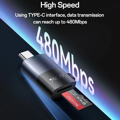 Czytnik kart USB Yesido GS37, microSD, Czarny