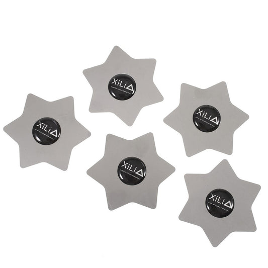 Metalowe klipsy Xili Hexagon, zestaw 5 sztuk