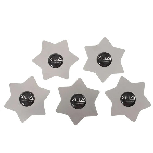 Metalowe klipsy Xili Hexagon, zestaw 5 sztuk