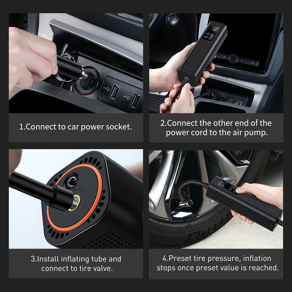 Kompresor samochodowy Baseus Air Pump, ponownie zapakowany CRCQ000001