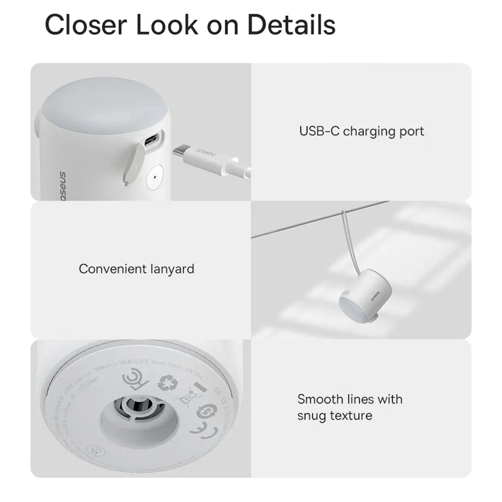 Pompa Baseus PocketGo do materacy dmuchanych, Biała C11157700221-00