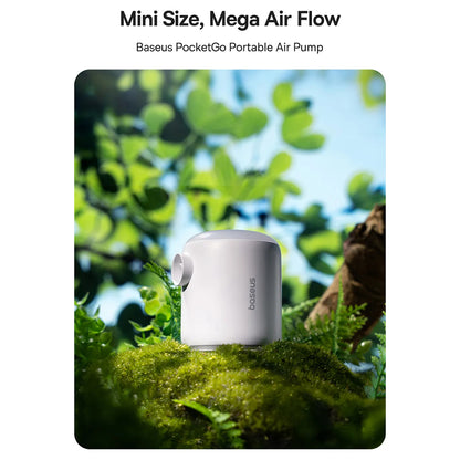 Pompa Baseus PocketGo do materacy dmuchanych, Biała C11157700221-00