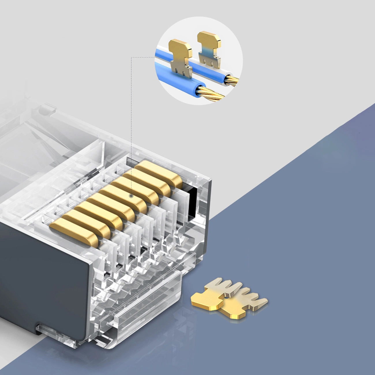 Złącze sieciowe UGREEN NW111, RJ45, Cat6, zestaw 50 sztuk