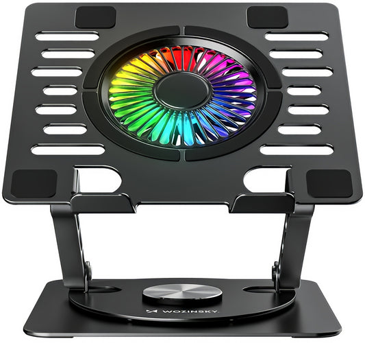 Podstawka chłodząca WZK CoolBase do laptopa 10–16 cali, RGB, czarna