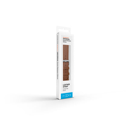 Pasek Fixed Leather do Samsung Galaxy Watch / Huawei Watch Series, 20mm, Brązowy