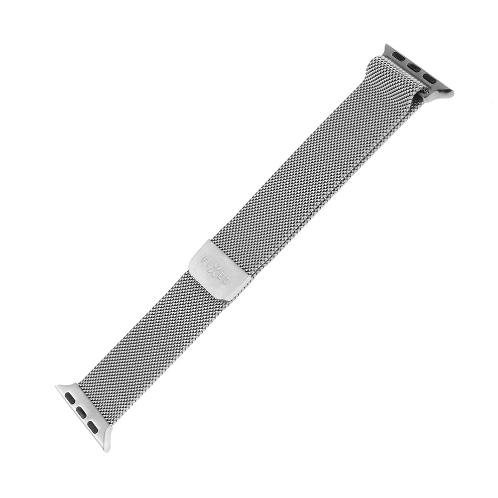 Pasek Fixed Mesh do Apple Watch 42mm / 41mm / 40mm / 38mm Series, Srebrny