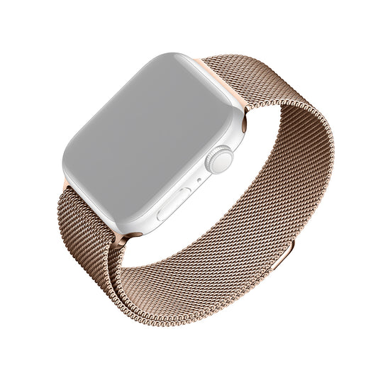Pasek Fixed Mesh do Apple Watch 42mm / 41mm / 40mm / 38mm Series, Różowe Złoto