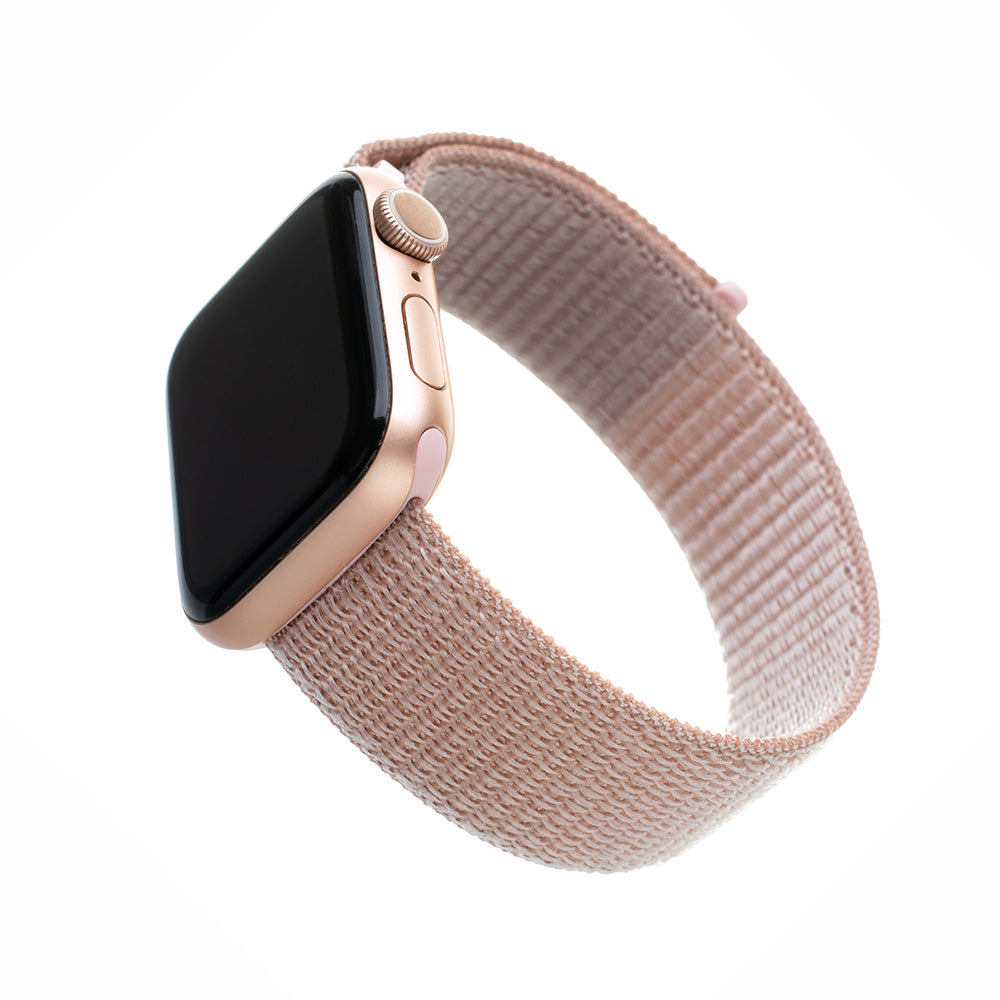 Pasek Fixed Nylon do Apple Watch 49mm / 46mm / 45mm / 44mm / 42mm Series, Różowe Złoto