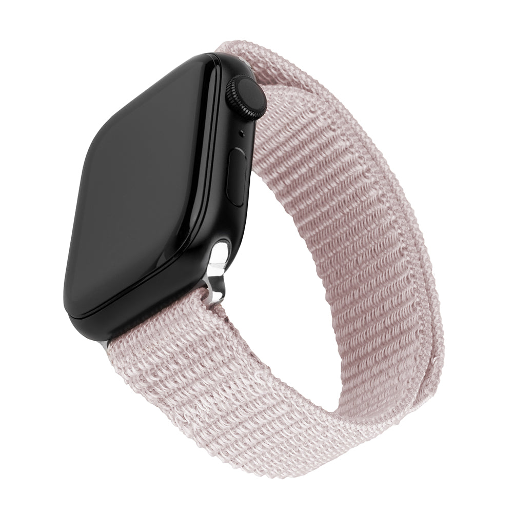 Pasek Fixed Nylon Sporty dla Apple Watch 49mm / 46mm / 45mm / 44mm / 42mm Series, Różowe Złoto