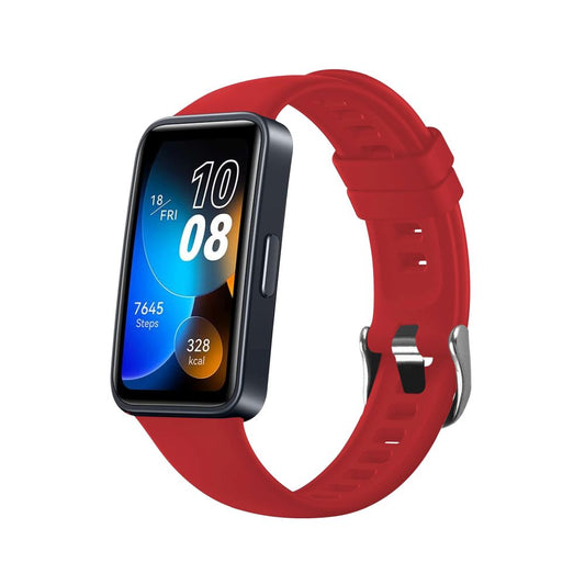 Pasek Fixed Silicone dla Huawei Band 10 / 9 / 8, Czerwony