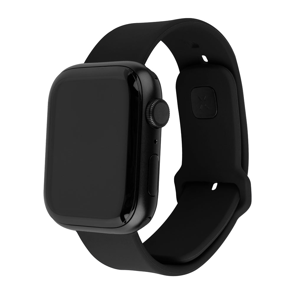 Pasek Fixed Silicone Sporty do Apple Watch 42mm / 41mm / 40mm / 38mm Series, Czarny
